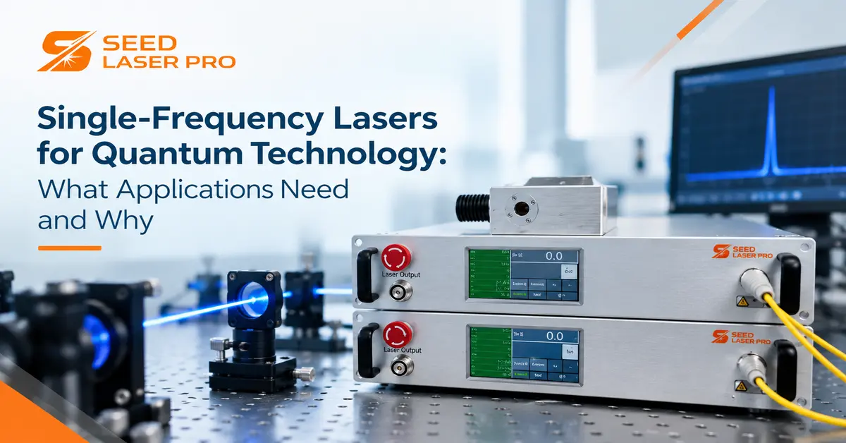 Lasers for quantum technology featuring Seed Laser Pro single-frequency fiber laser equipment